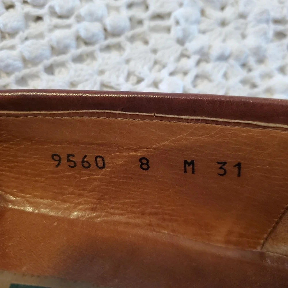 Cole Haan Loafers Mens Size 8 Brown Leather Tassel Kiltie Slip On Italy Shoes